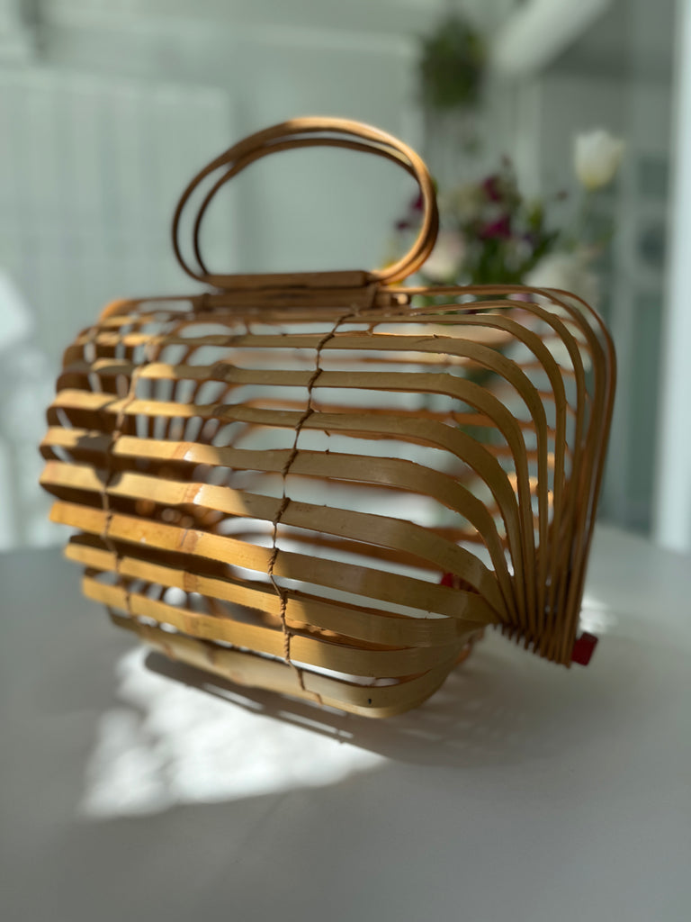 Vintage bamboo folding purse