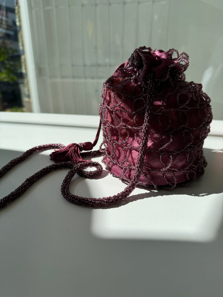 Glass bead purse