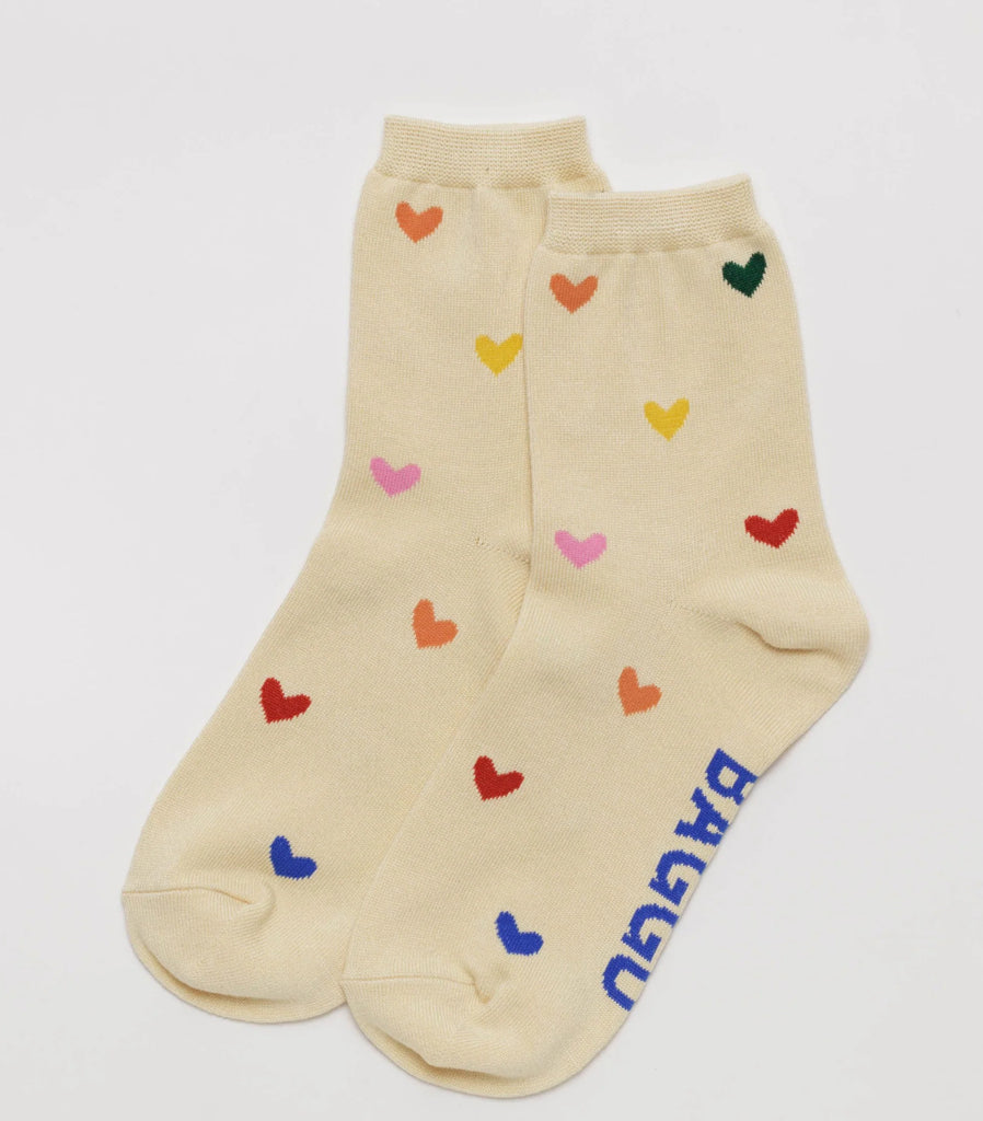 Baggu hearts socks size 6-9.5
