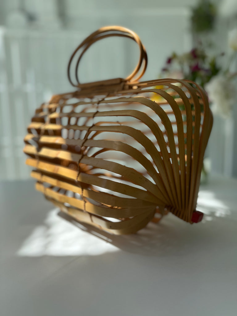 Vintage bamboo folding purse