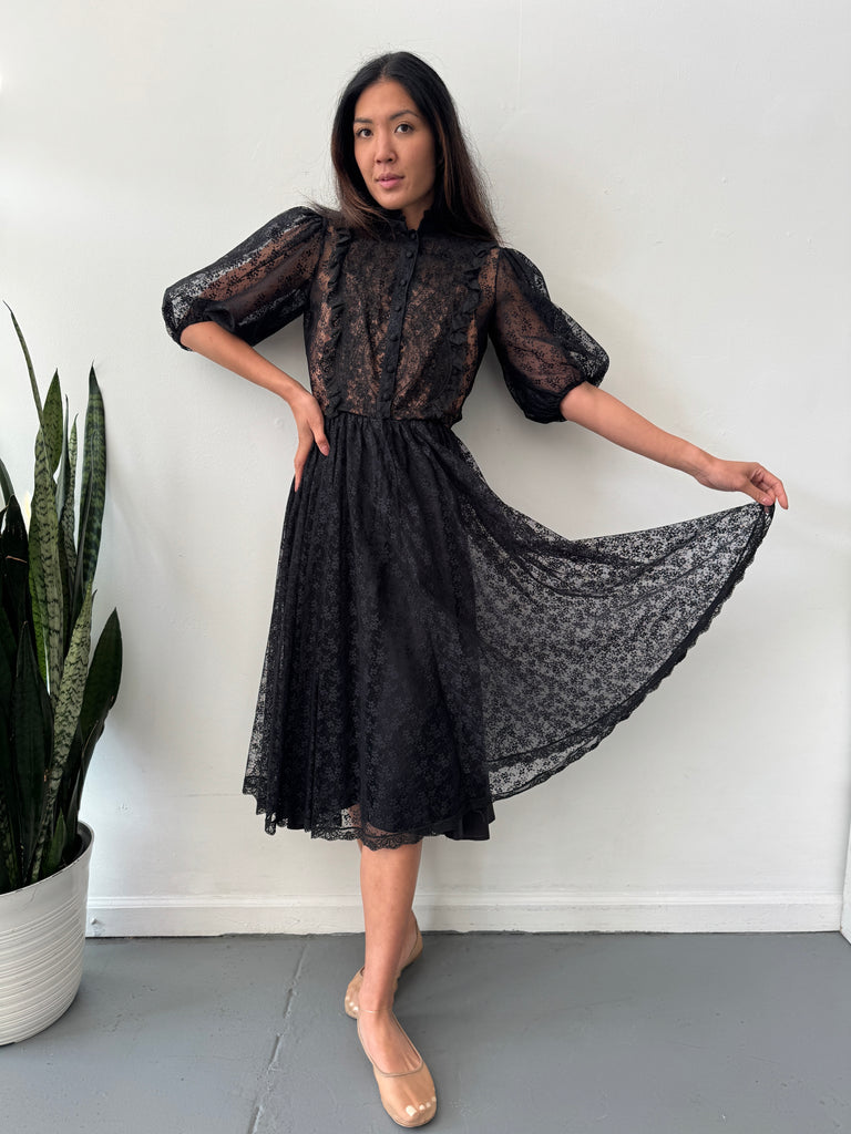 Vintage Albert Capraro I Magnin lace dress