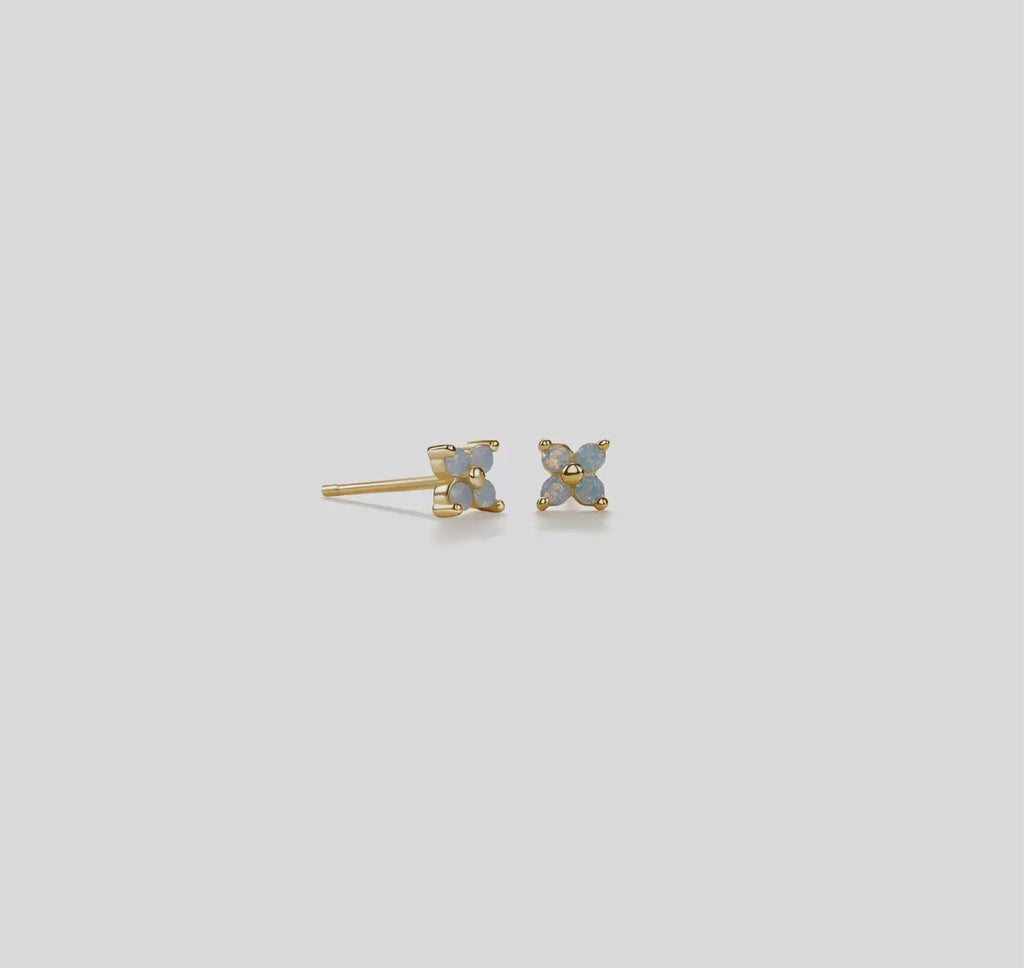Opal stud earrings
