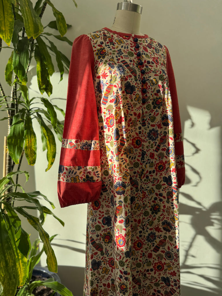 1970’s nature print dress