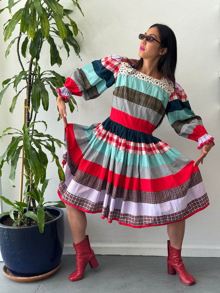 Vintage patchwork dress