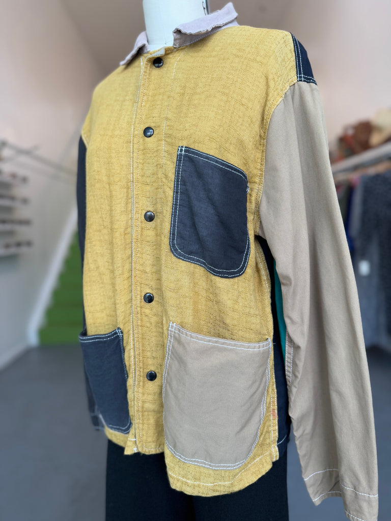 Handmade upcycled patchwork jacket