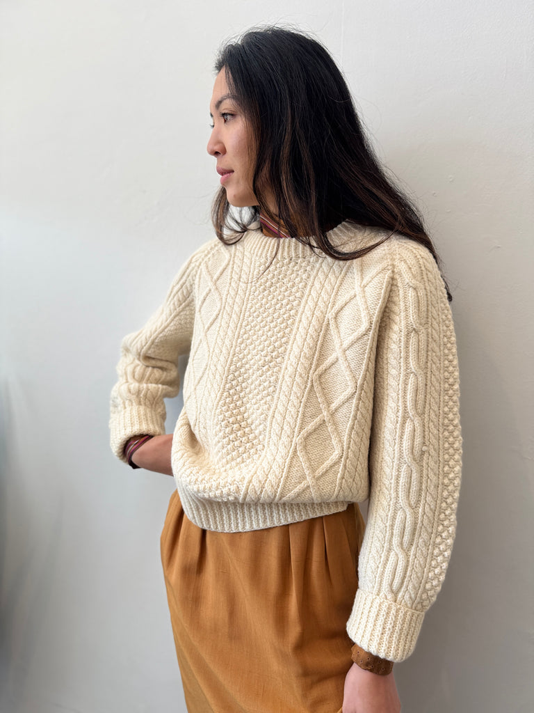 Vintage hand knit wool sweater