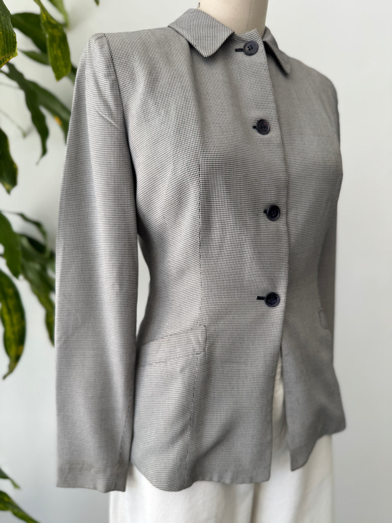 1940’s mini houndstooth print blazer