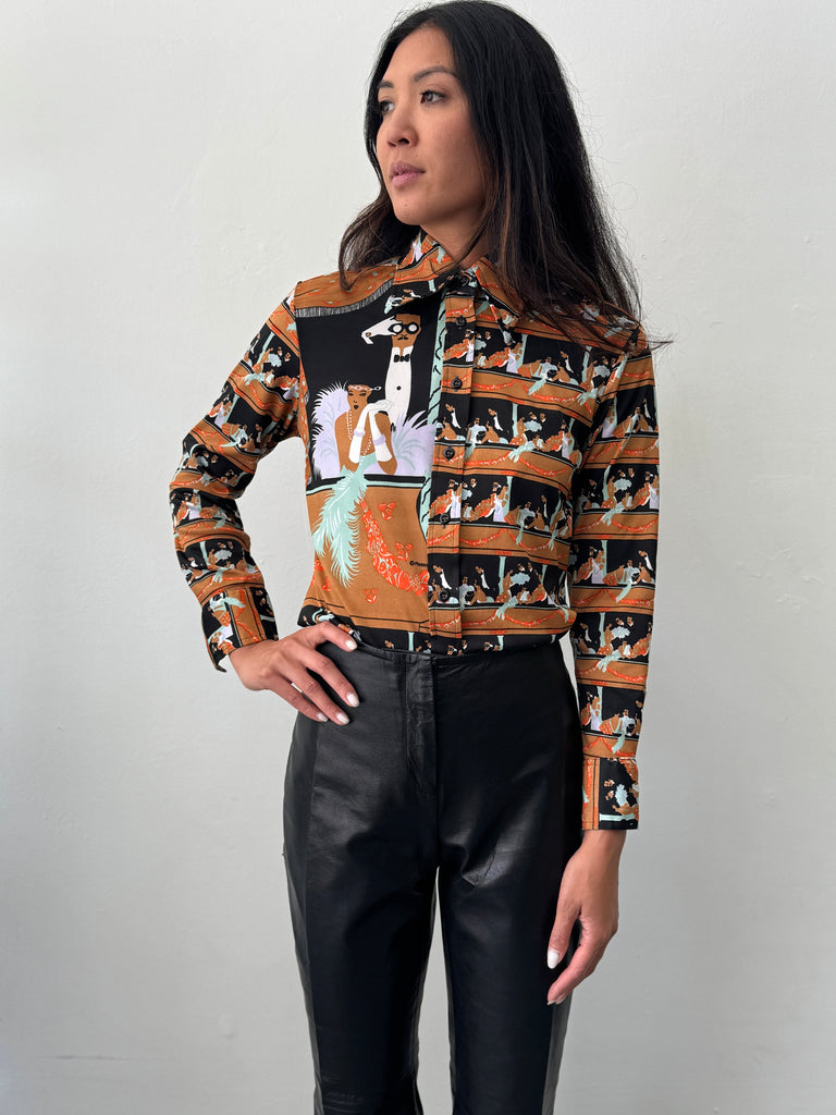 1970’s novelty print top