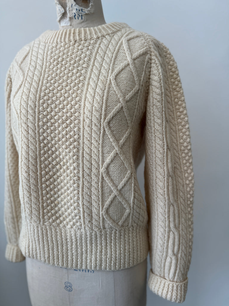 Vintage hand knit wool sweater