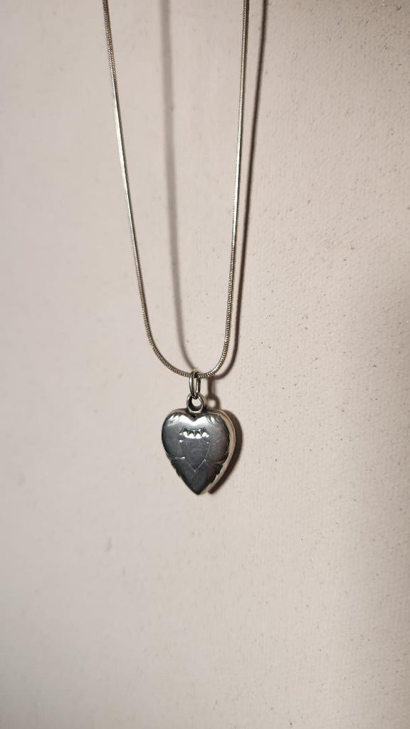 Vintage Sterling heart necklace