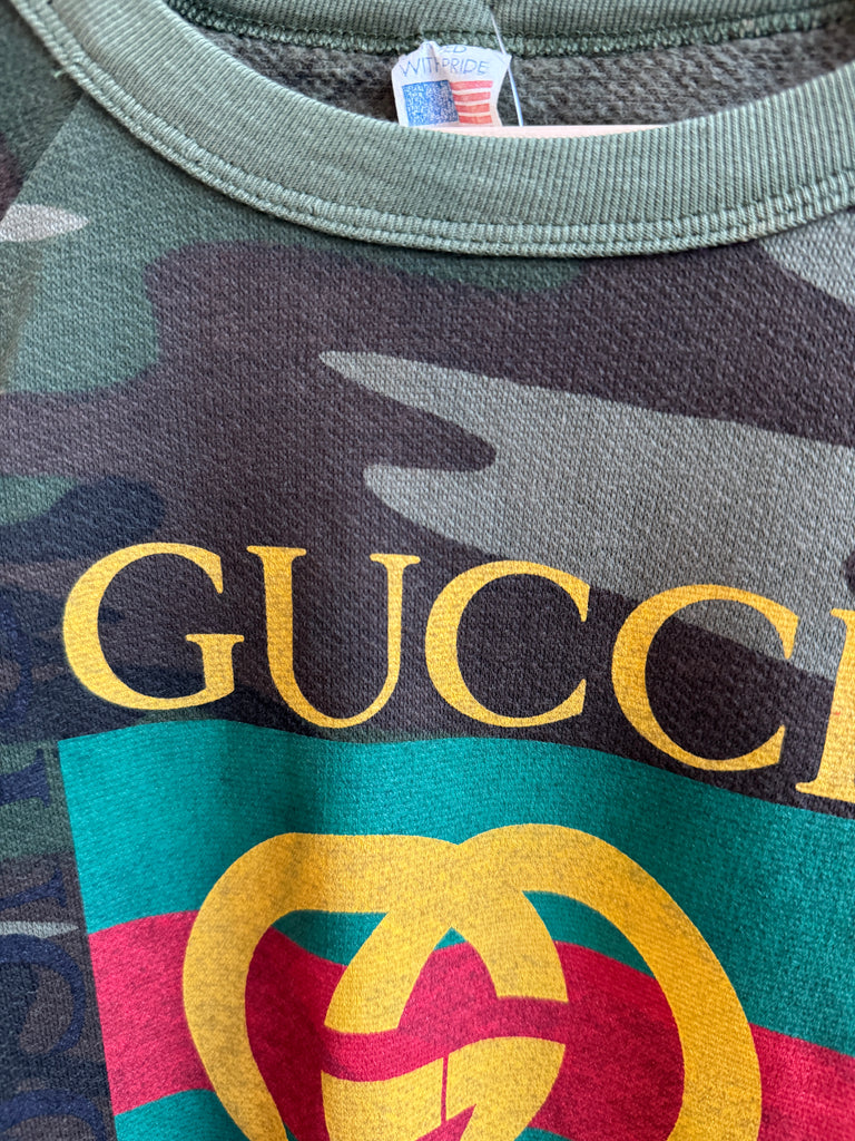 Faux vintage raglan sweatshirt