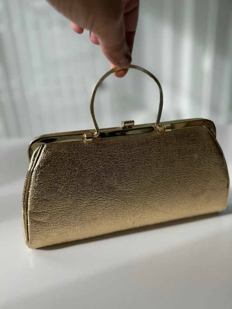 Vintage gold foil clutch