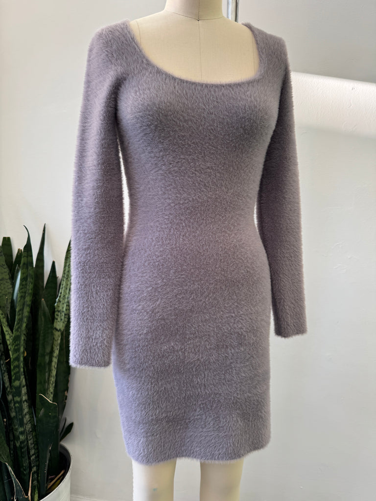 Fuzzy lavender dress