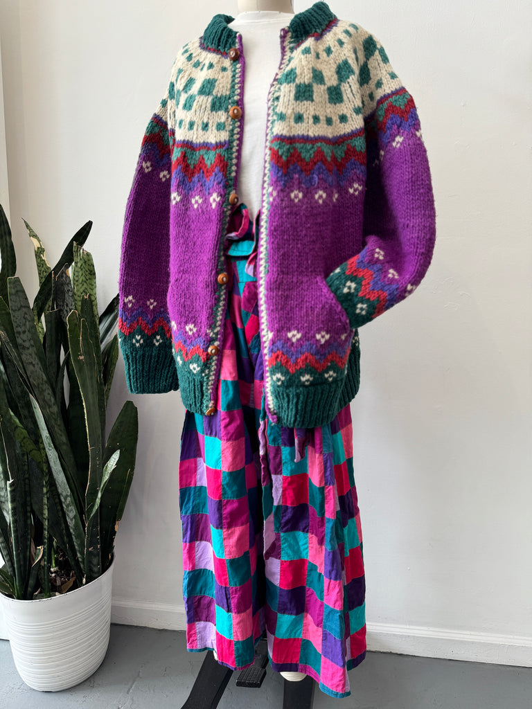 Vintage wrap handmade patchwork pants “24-38”