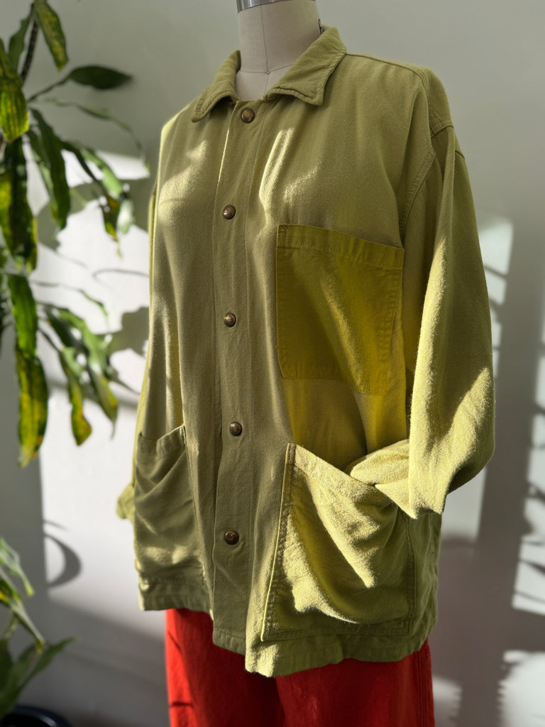 Handmade cotton Overdyed chore coat