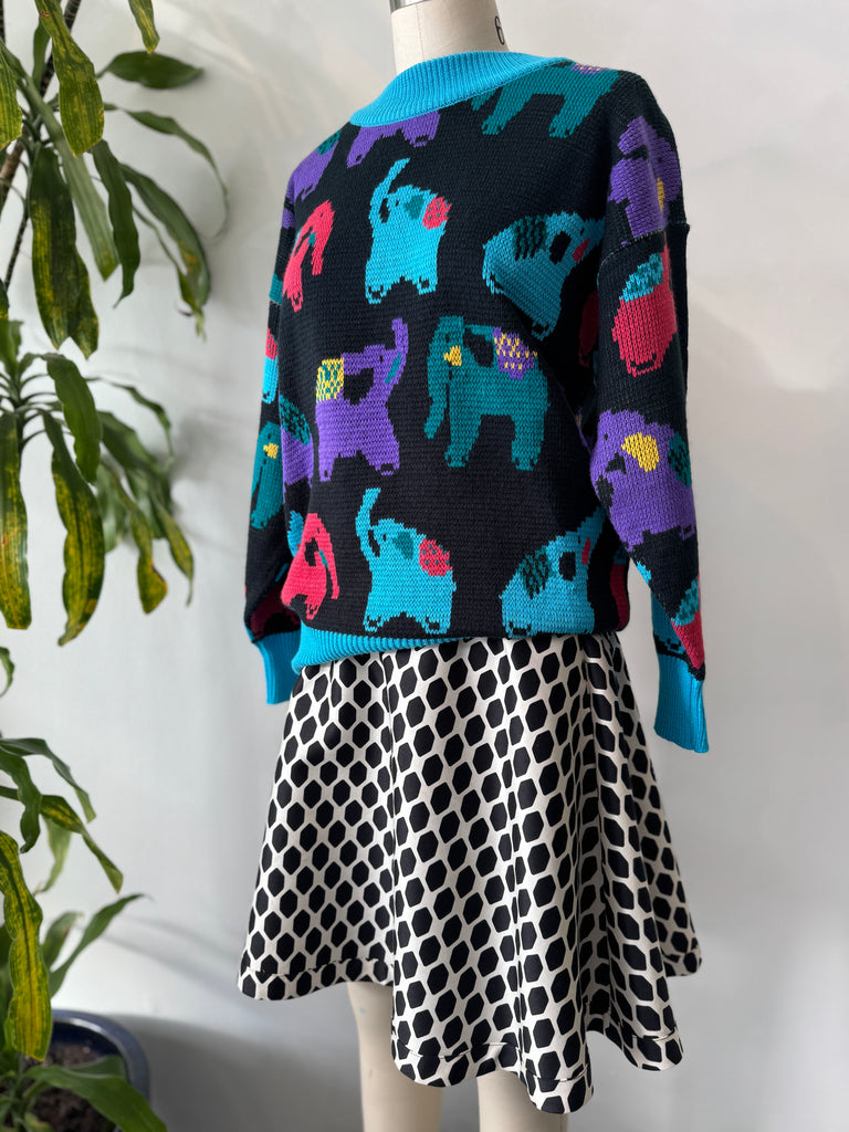 Designer DVF black and white skirt