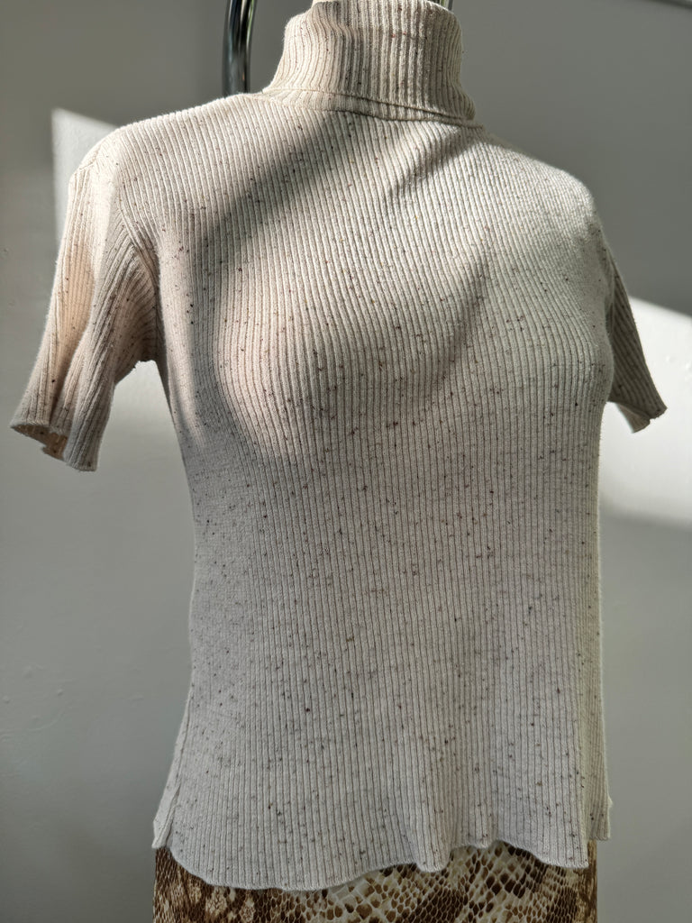 Vintage cotton short sleeved turtleneck