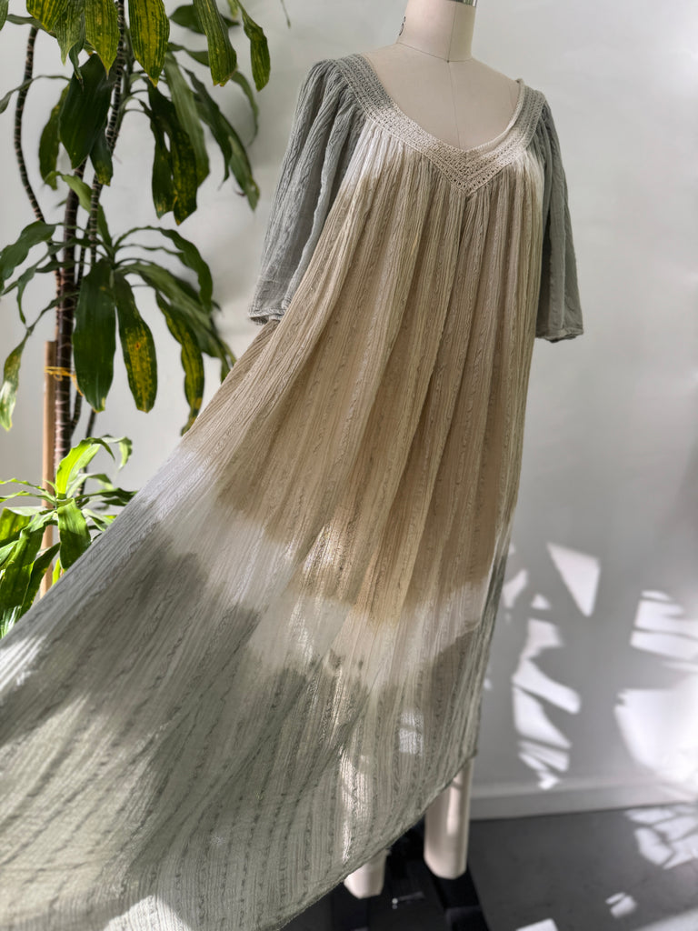 Textured cotton dress