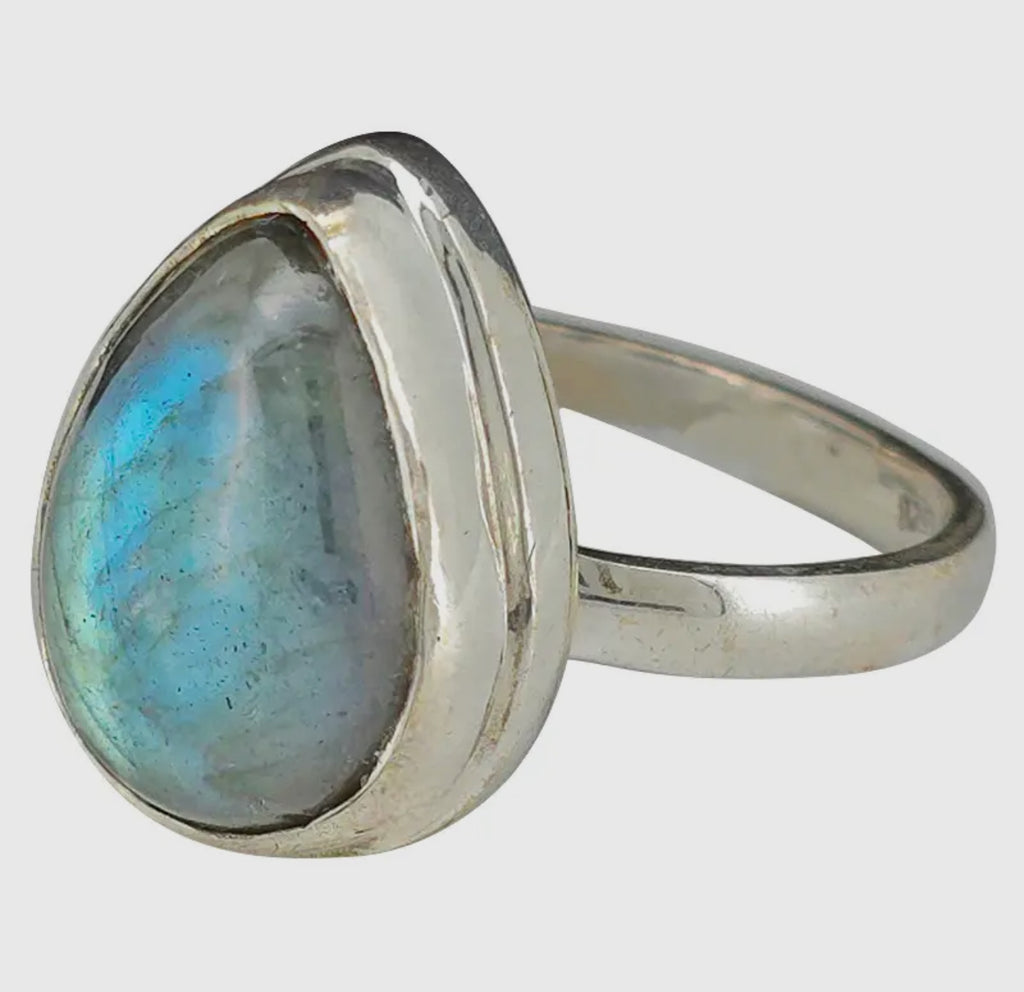 Labradorite sterling silver ring size 6