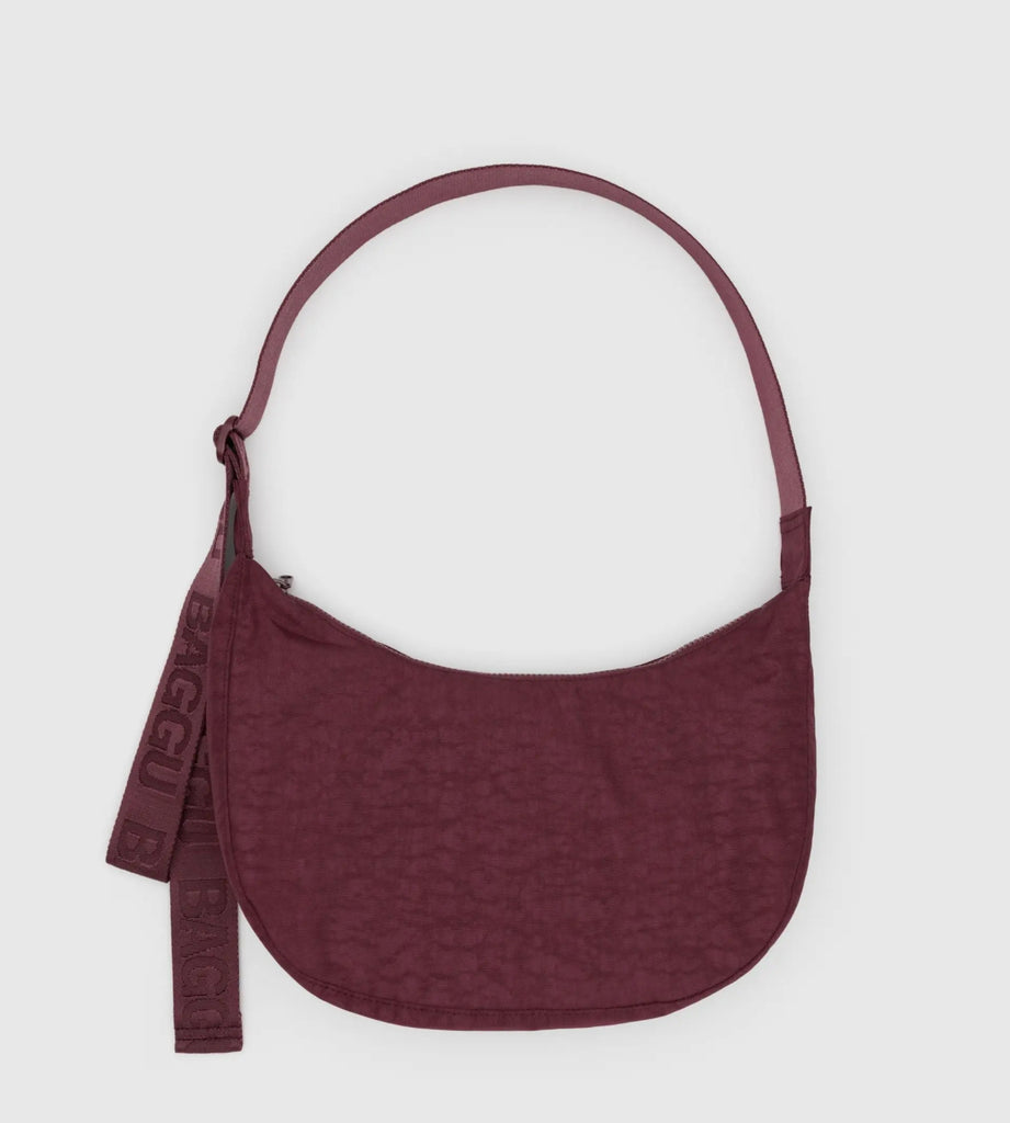 Baggu medium nylon crescent bag | mahogany