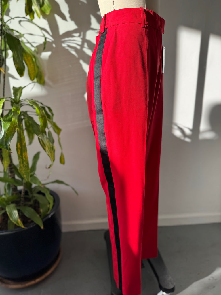 Racil brand side stripe vibrant cherry red pant waist “32”
