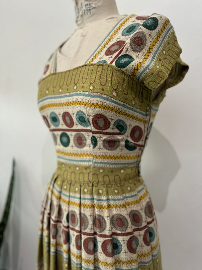 Late 1940’s printed vintage dress