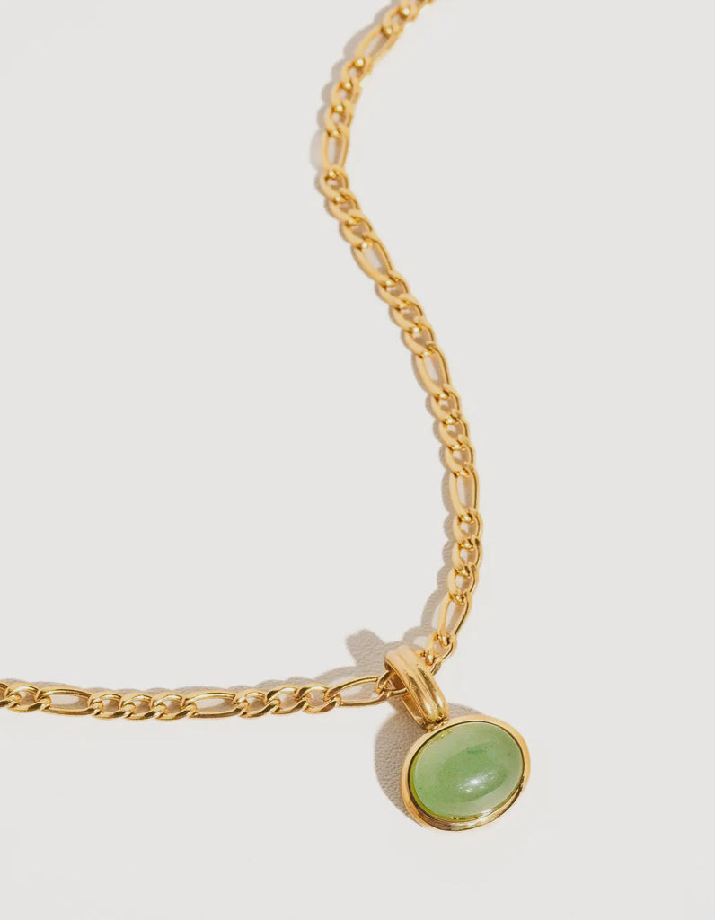 Green gemstone necklace