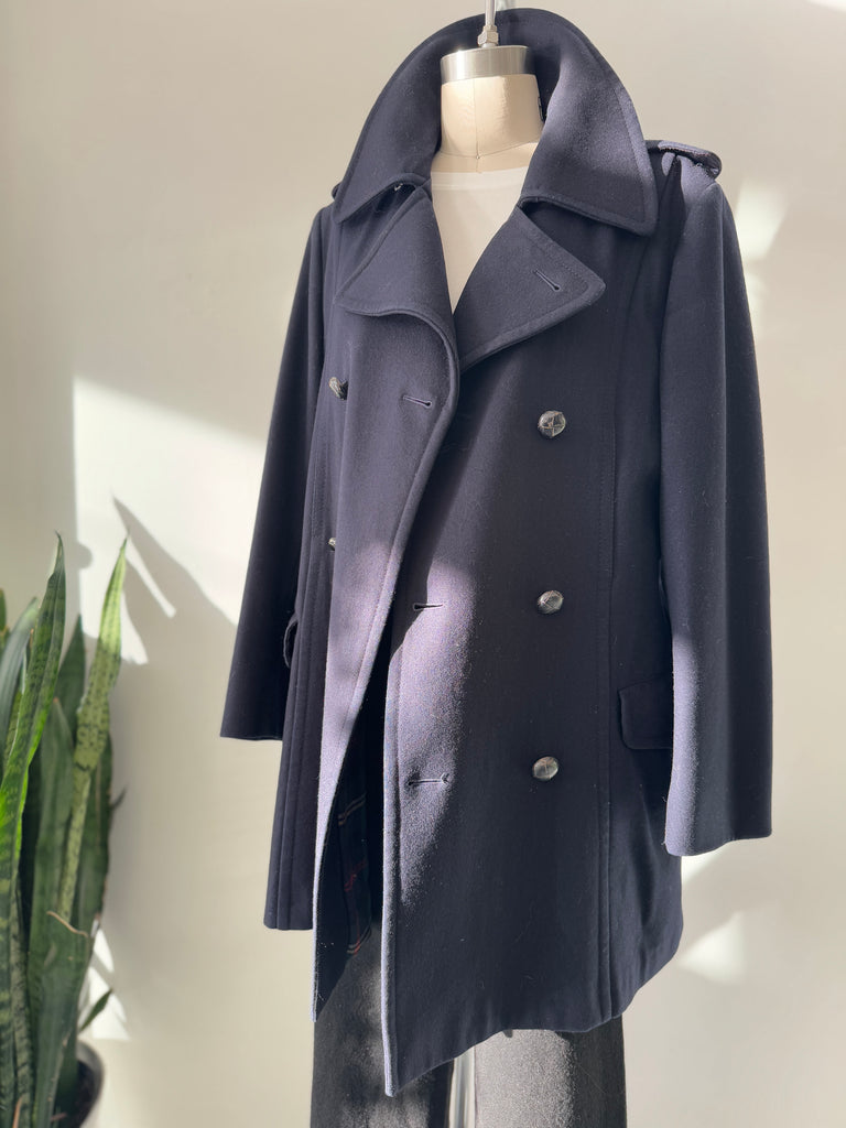 I magnin made in Italy Vintage Navy Pea Coat