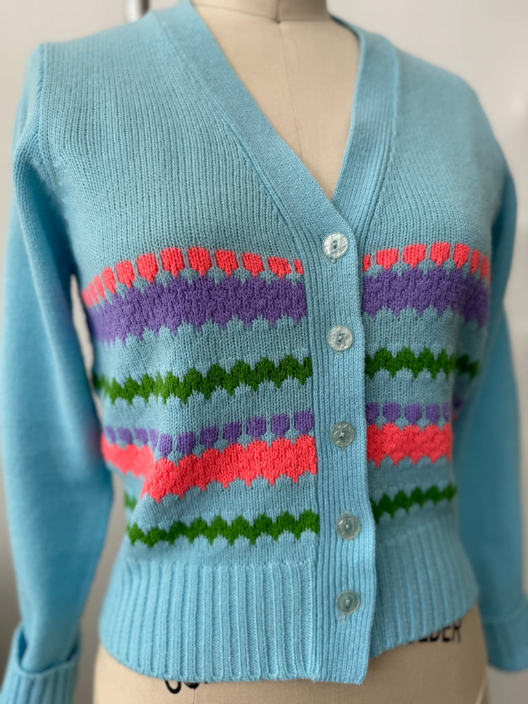 1970's Vintage knit cardigan sweater