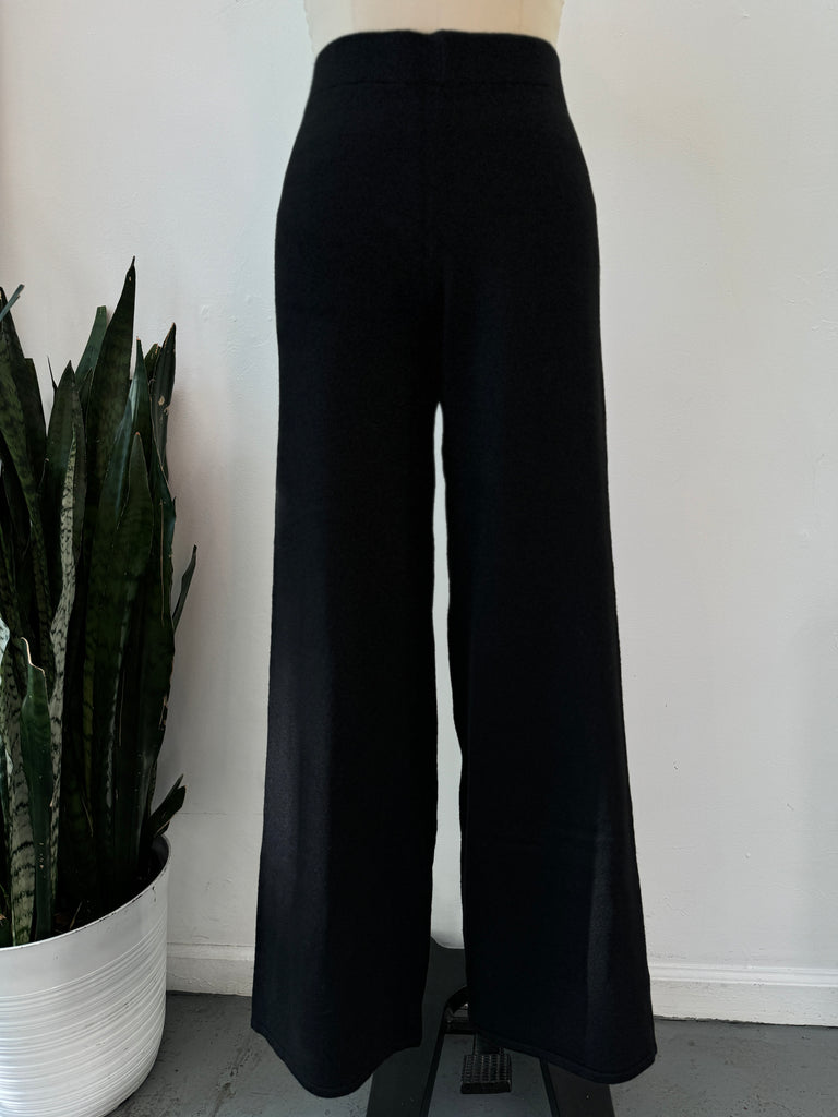 Curated Collection | knit pants | black | stretch waist