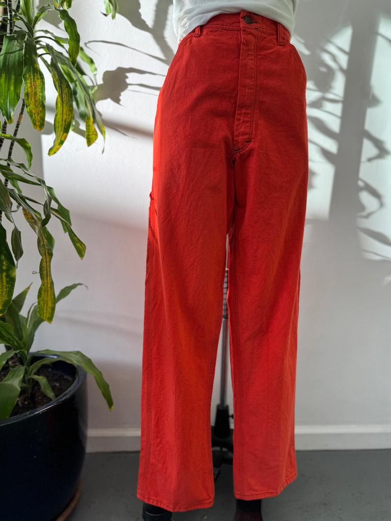 Overdyed cotton carpenter pants