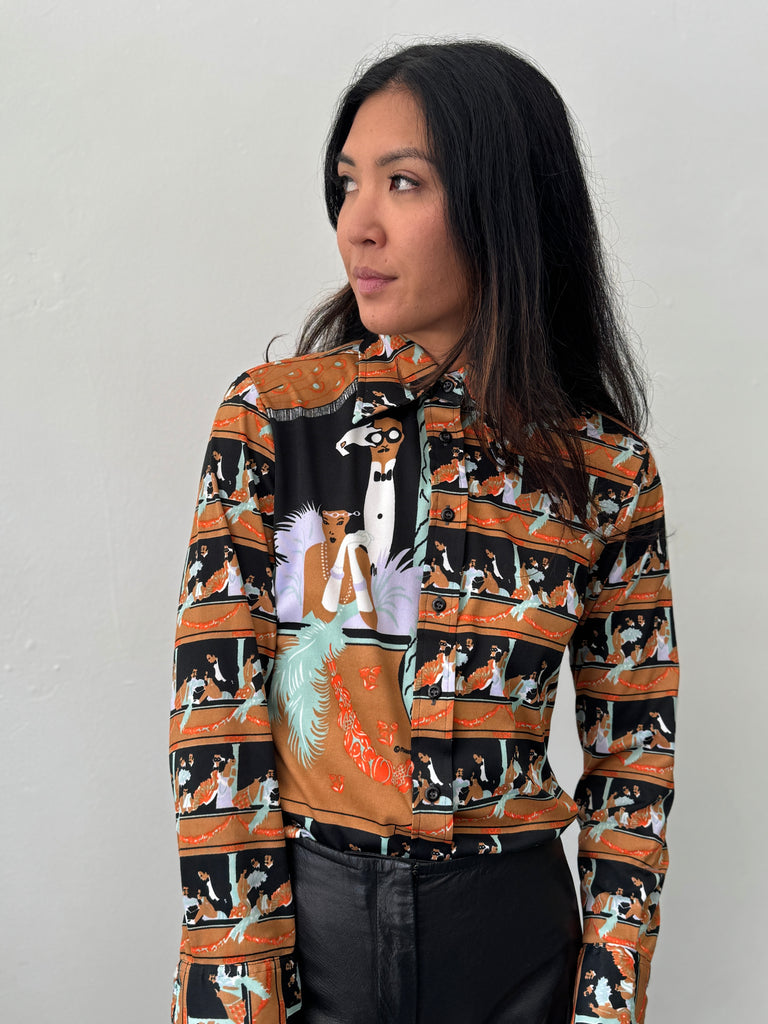 1970’s novelty print top
