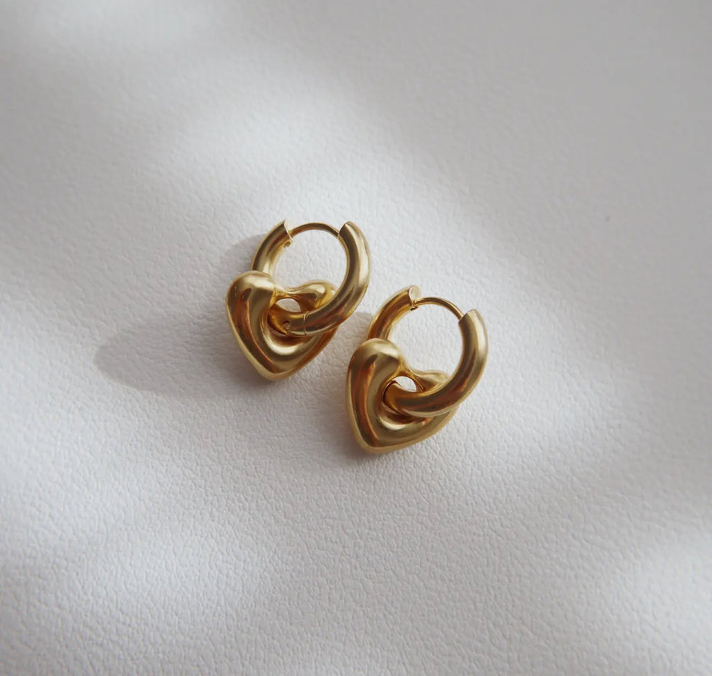 Puffy heart earrings