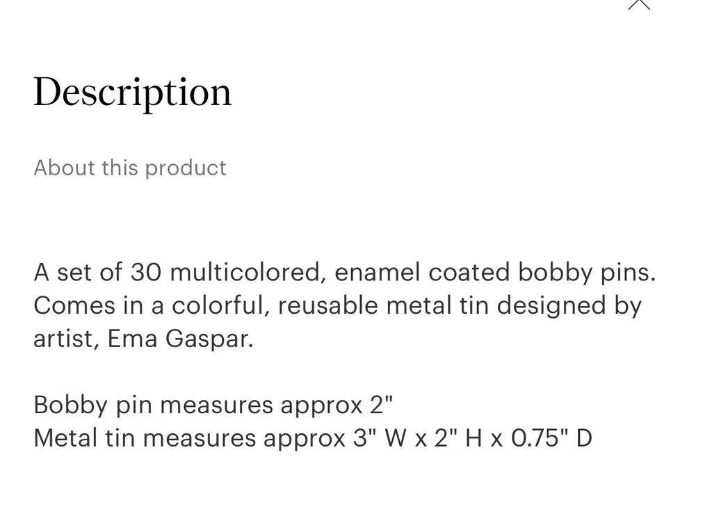 Chunks Emma’s Bobby pins