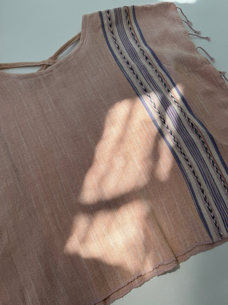 Woven cotton cropped box top