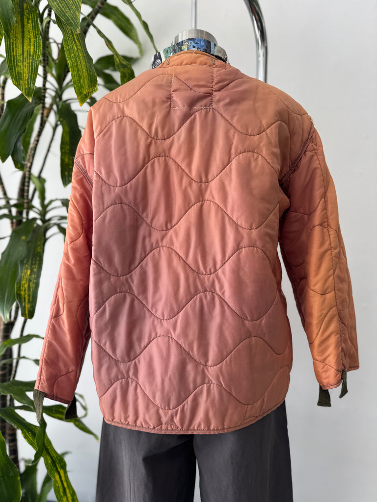 Ombré vintage quilted liner jacket