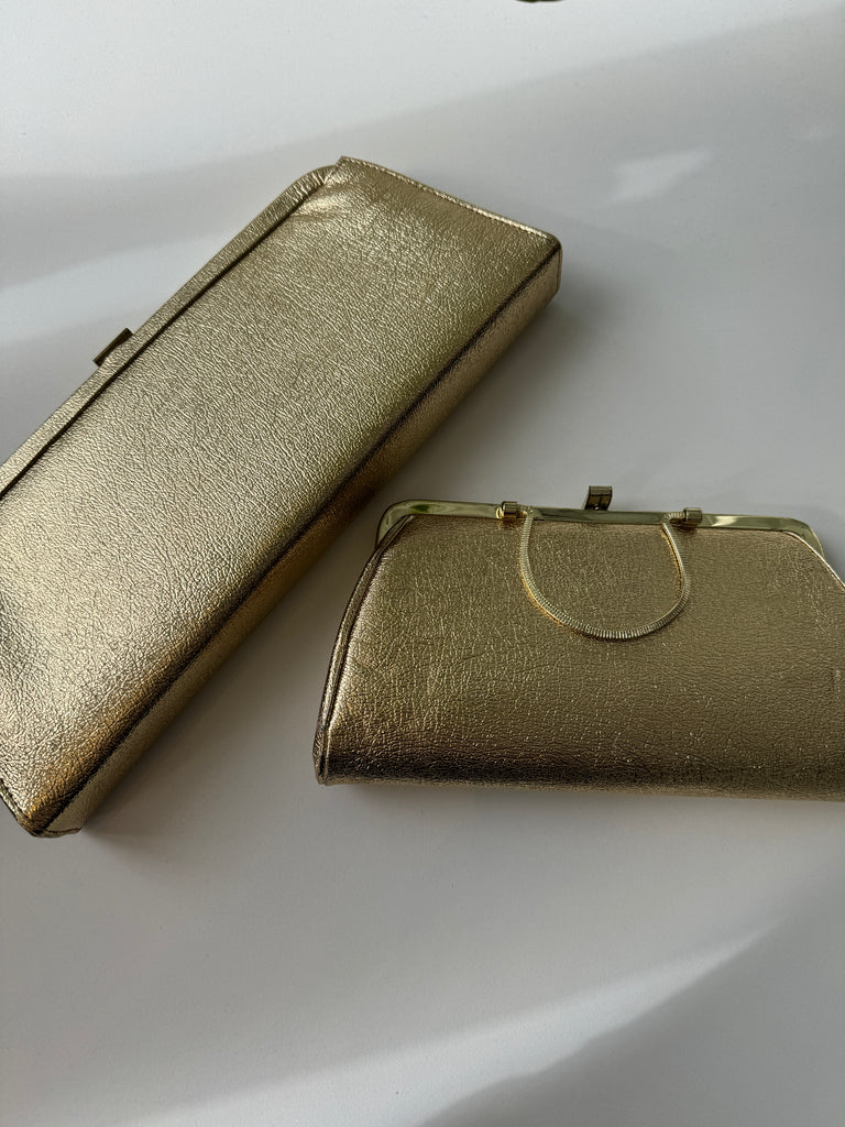 Vintage gold foil clutch