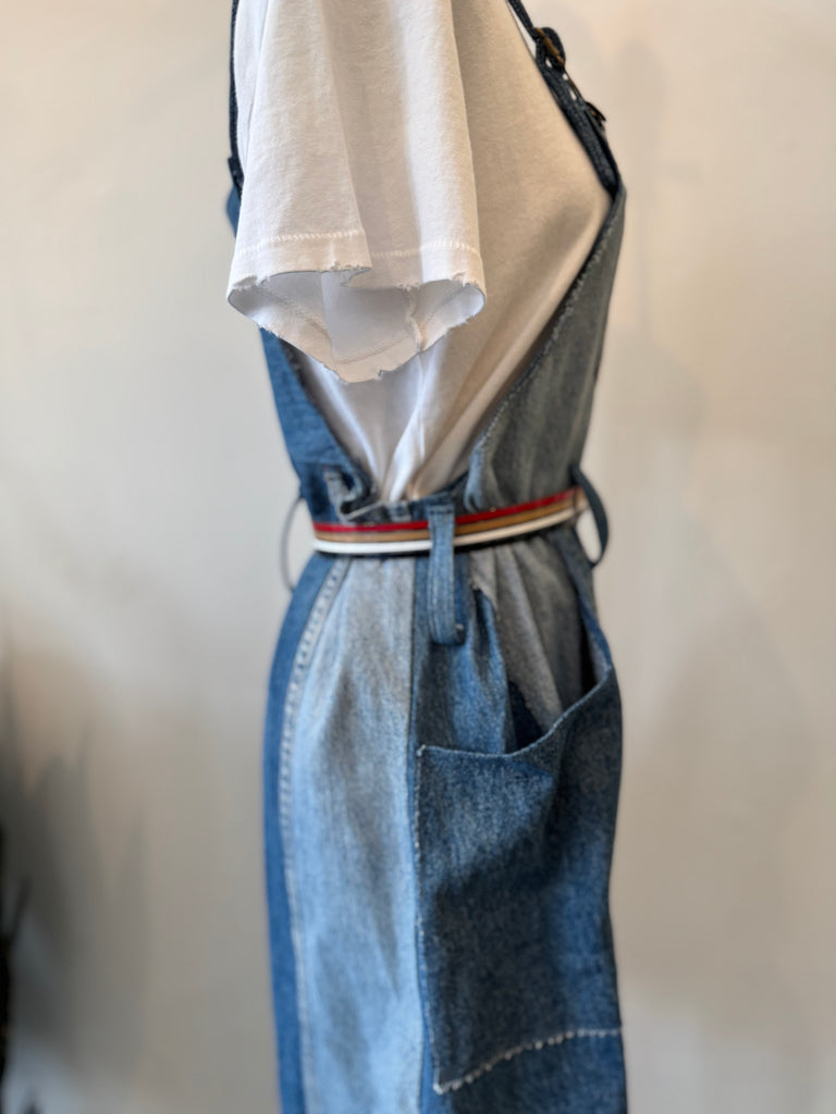 Handmade denim patchwork dress