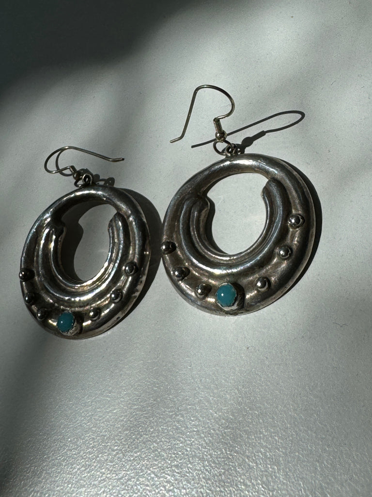 Turquoise + sterling earrings