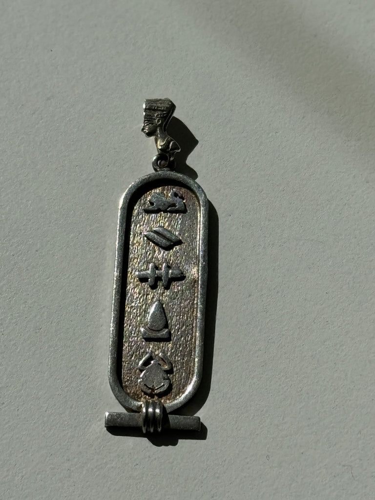 Vintage cartouche Egyptian pendant