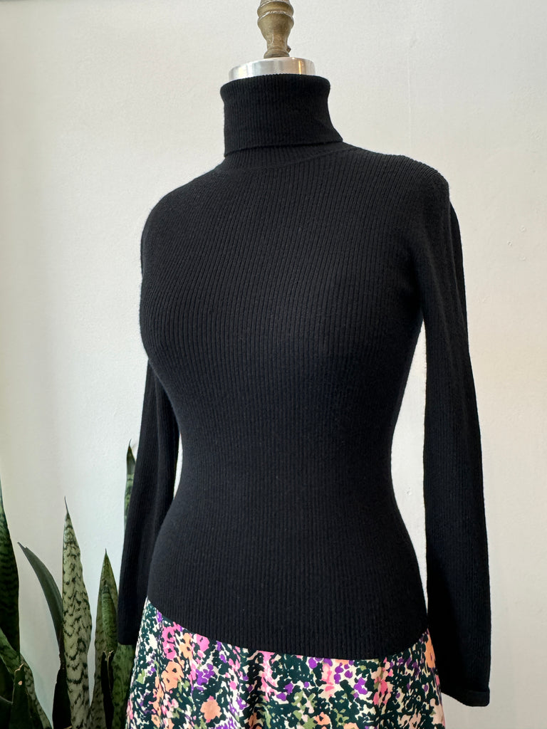 Soft wool turtleneck top