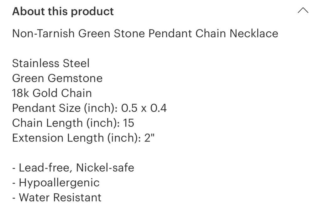 Stone pendant necklace