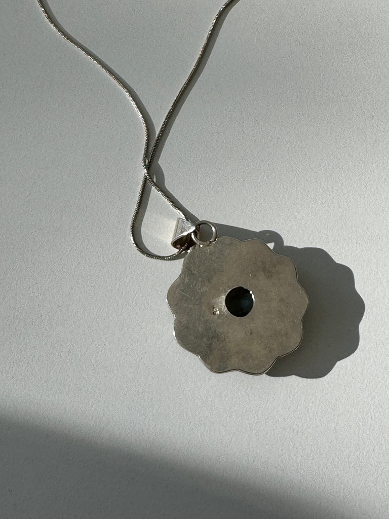 Labraordite Stone and sterling necklace