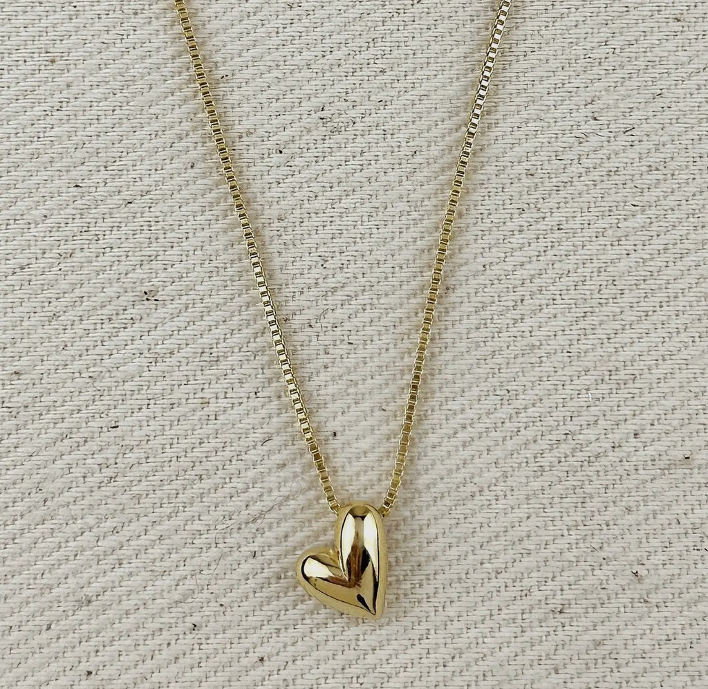 18 kt gold filled heart chain