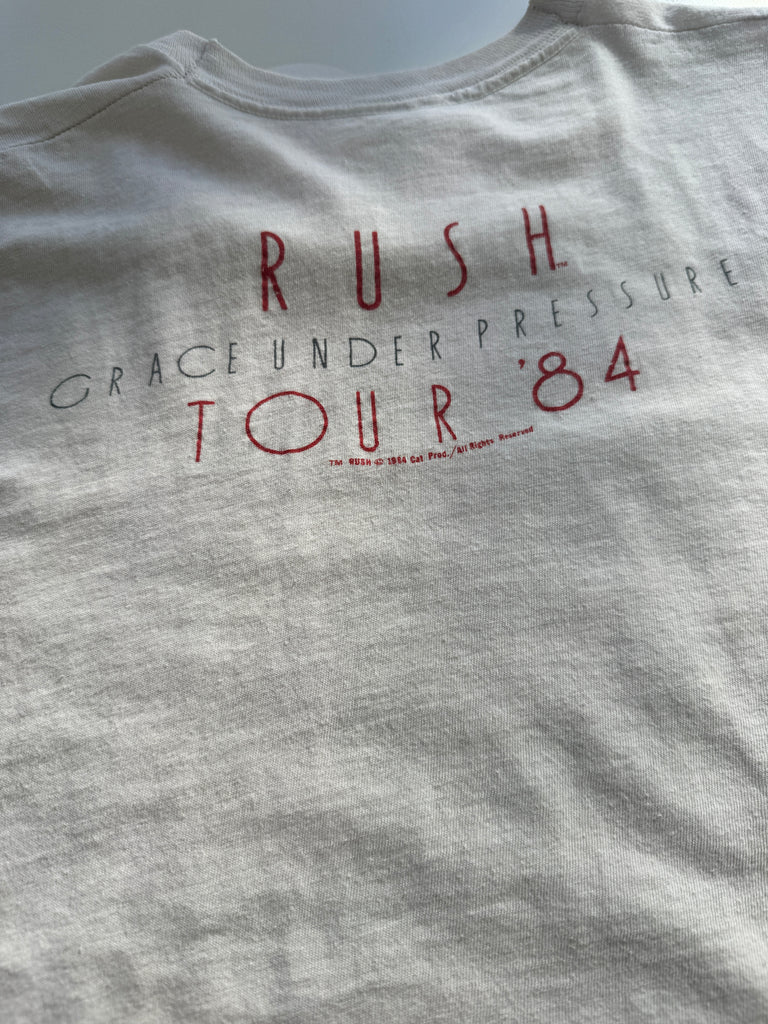 Vintage 1984 RUSH tour t shirt “Grace Under Pressure”