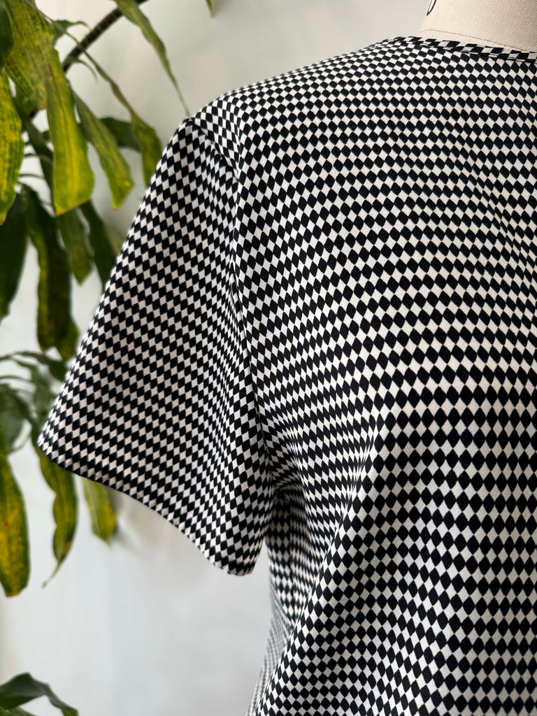 Vintage Diamond print top