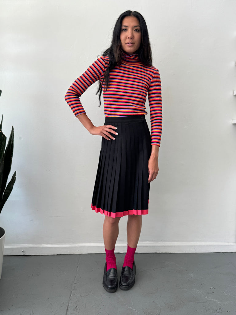 Vintage striped stretchy top