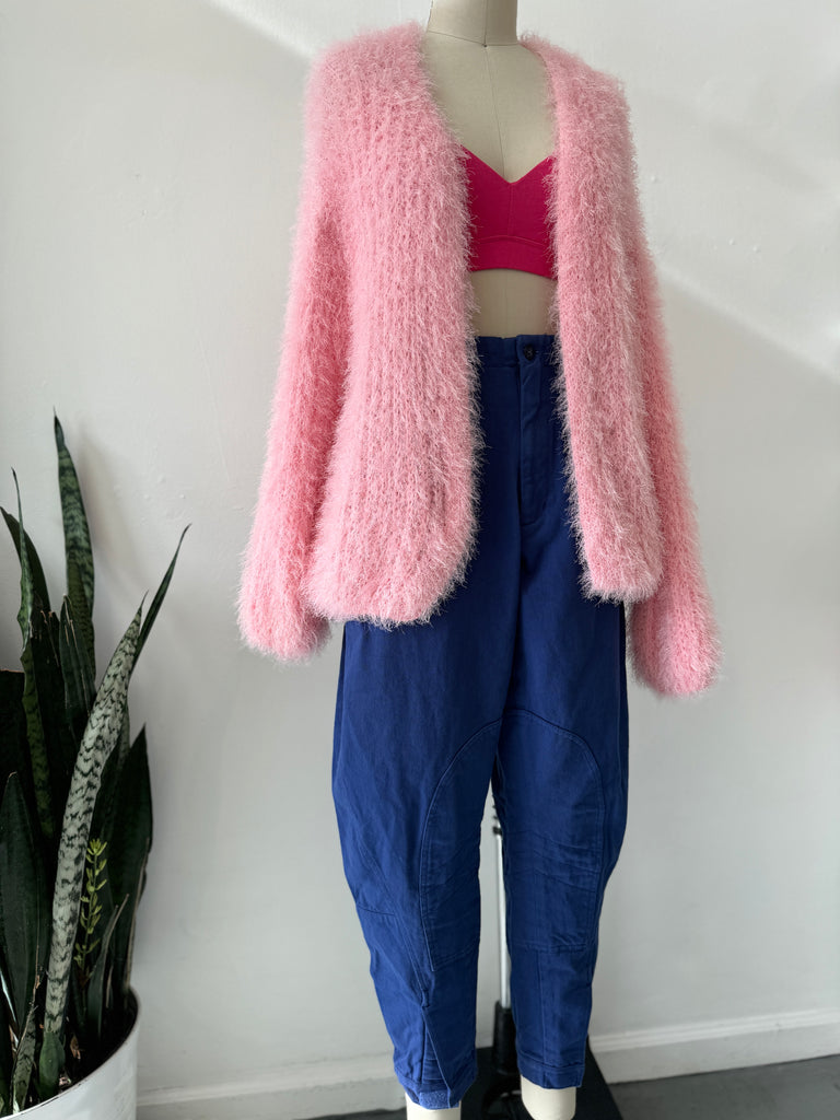 Fuzzy pink outerwear