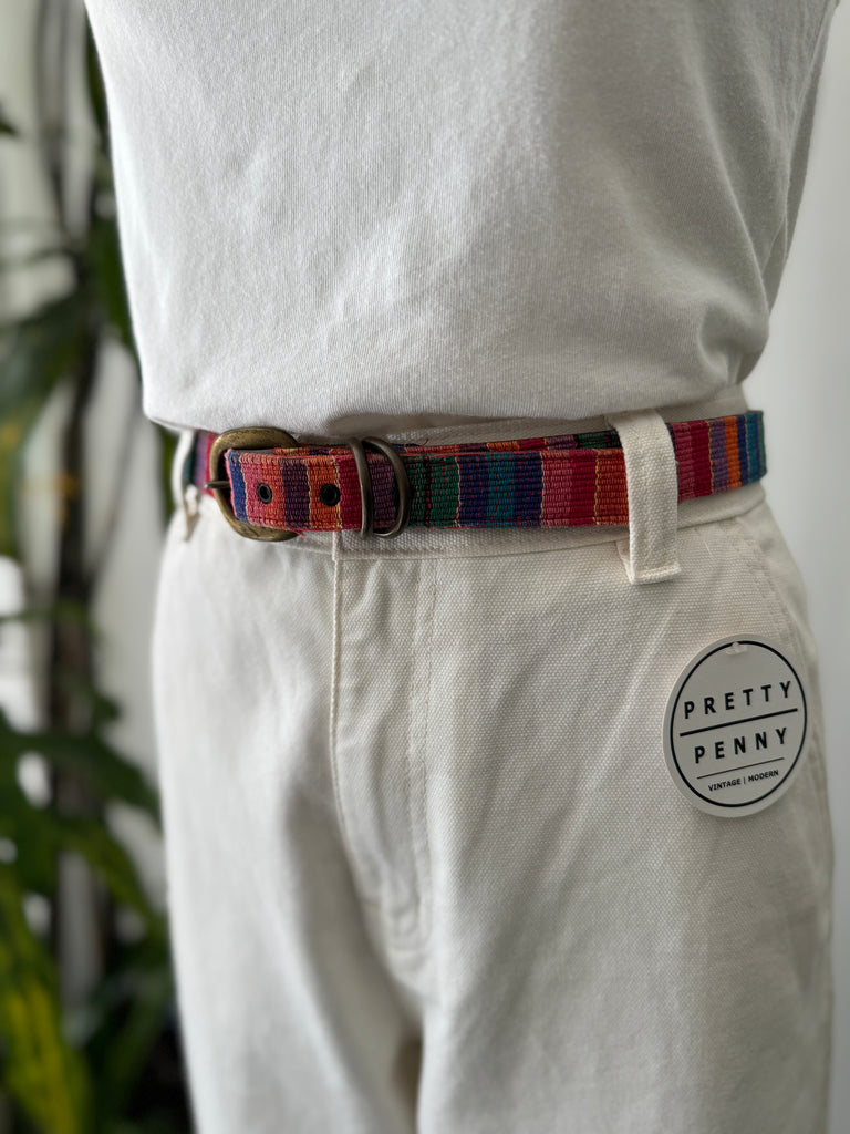 Fabric/leather belt waist excellent condition”28-32”