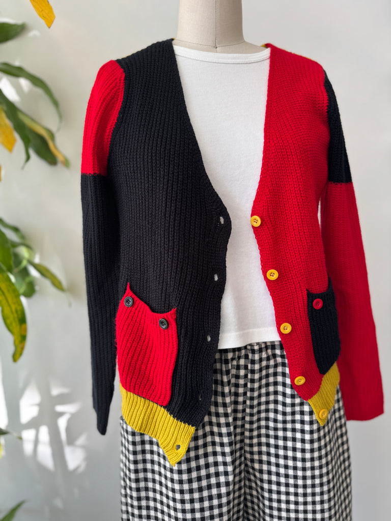 Knit cardigan sweater